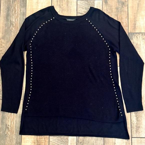 Rock & Republic Sweaters - EUC Rock & Republic Studded Crewneck Sweater Size XL
